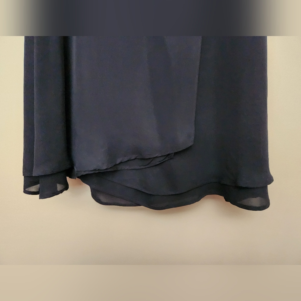 Banana Republic 100% Silk Sleeveless Layered Maxi Dress ~BLACK ~SIZE 2 - Picture 5 of 12